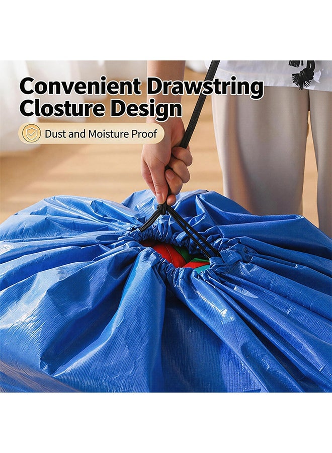 3-Pack Extra Large Moving Bags, Sturdy & Durable Storage Bags with Strong Handles & Drawstring, Waterproof & Dust Clothes Storage Bags proof for Clothes, Bedding & Home Organization - Image 3